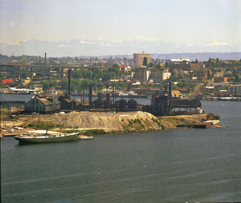 dated photo of Gasworks Park